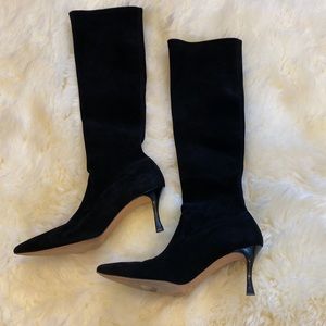 COPY - Manolo Blahnik stretch suede knee boots